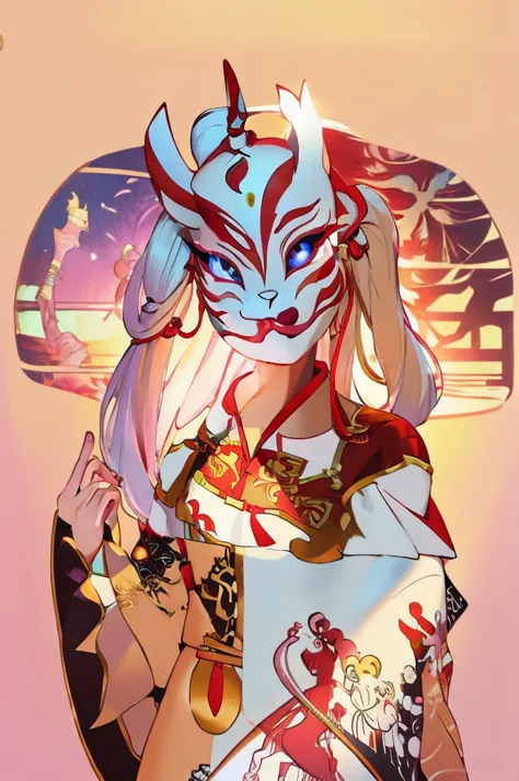 anthropomorphic feminine kitsune-satyr enchantress. full body official art – an award-winning digital masterpiece in 4k ultra hd...