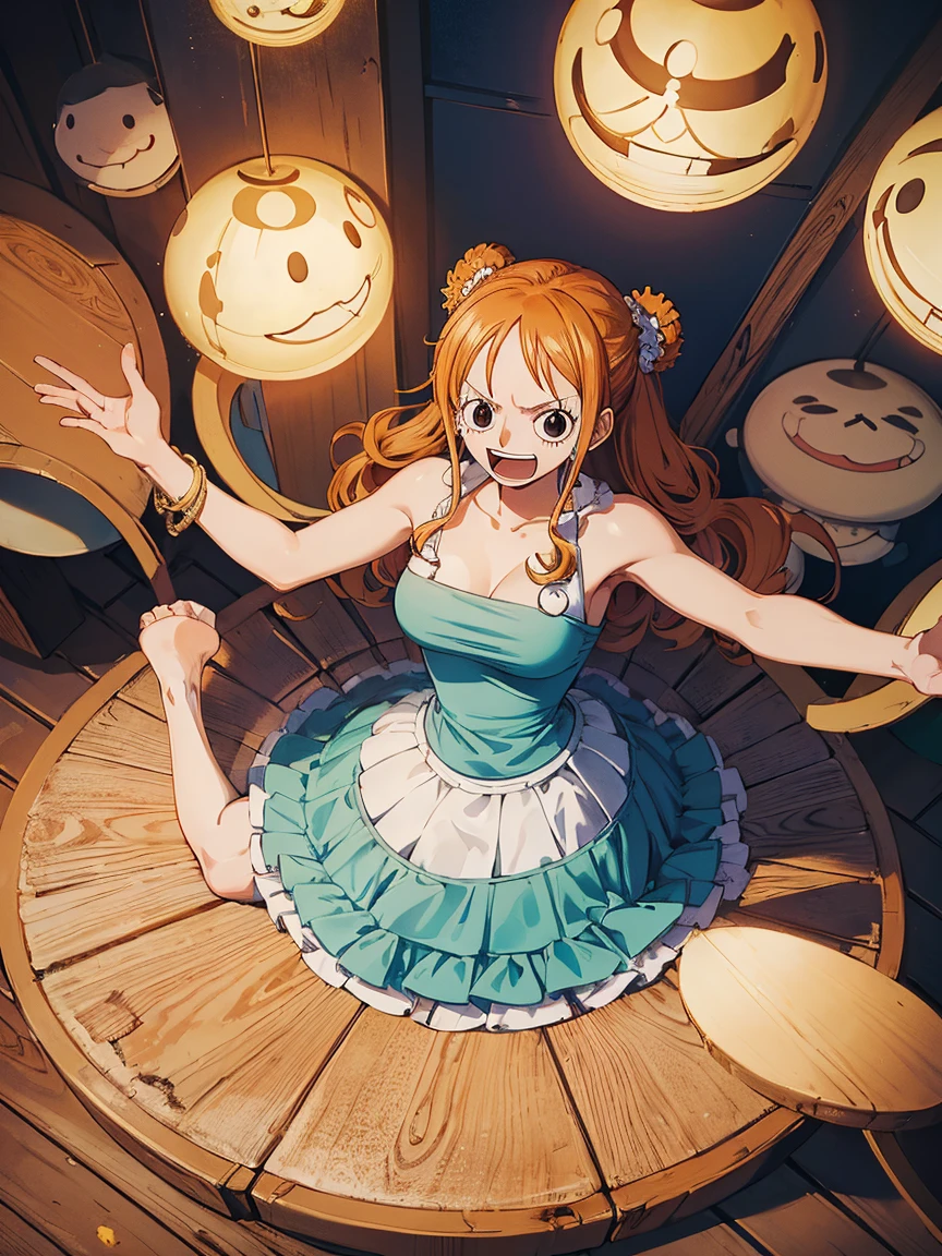 ((Highest quality)), ((masterpiece)), ((Highest quality:1.2,)) (((we (one piece), One girl, alone, Excited))), 