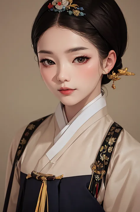 one person 16th century korean woman, hanbok, traditional korean clothing, portrait, upper body, sexy beauty, seductive, mature,...