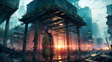 (masterpiece),  one girl,  post-apocalyptic