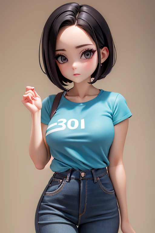 30-year-old woman、Cool woman,Sharp、Shortcuts、Short Bob、I can see your forehead、The forehead is visible、whole body、Casual wear、Calm appearance、Casual wear、Cut and sew、4 clothing patterns、Clothing design、whole body、One character、
