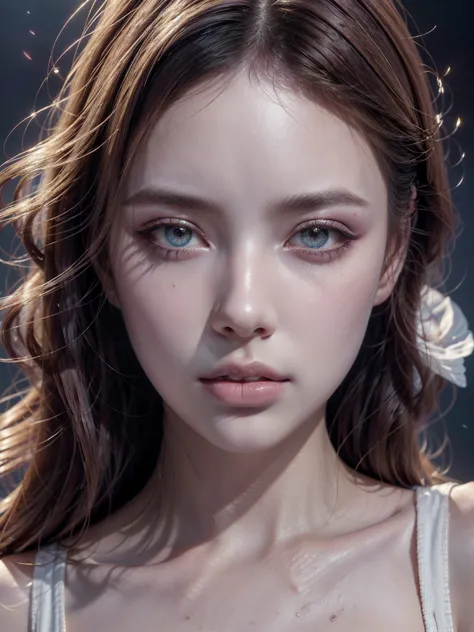 detailed skin, delicate features, vibrant colors, soft lighting, digital painting, realistic portrait, high resolution, vivid ey...