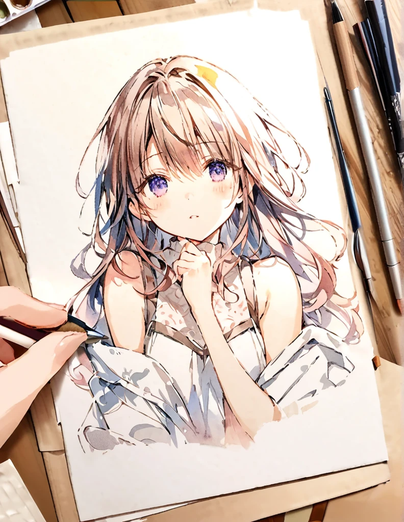 Official art using hand-drawn watercolor sketch technique