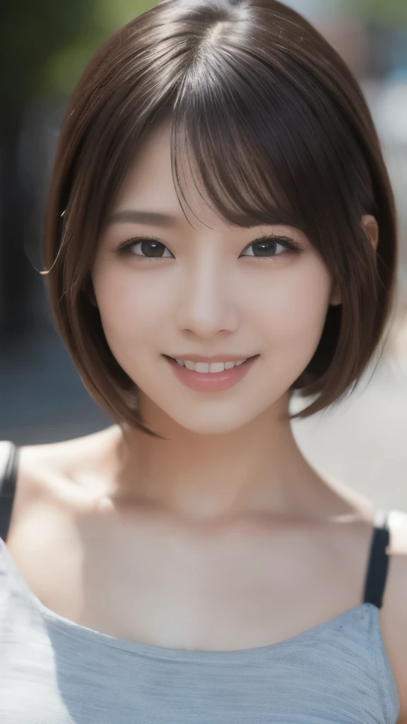 8k,Highest quality,(masterpiece:1.2),(Realistic),(Realistic:1.37),Ultra-high resolution,One College Girl,In town,smile,Beautiful Eyes,(((Cute casual clothes))),Perfect body,Perfect Fingers,Professional Lighting,gravure,Detailed face and skin texture,fine grain,RAW Photos