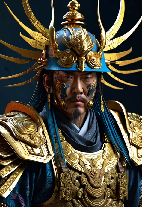 the warlord, cyberpunk samurai warrior, junji murakami style, intricate details, hyper realistic, insanely realistic and intrica...