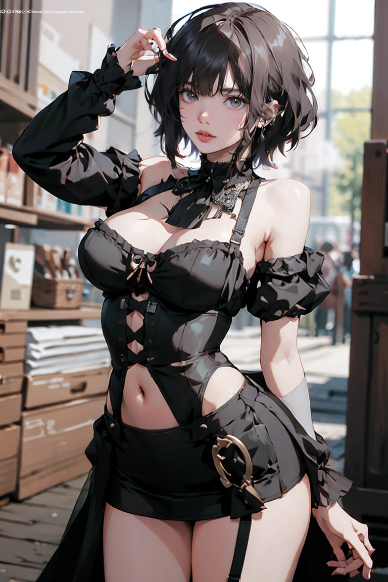 8K RAW Photos、High resolution、Sexy 21 year old cool Korean poses in corset and garters、Featured in ARA file photo, steampunkの美しいアニメの女性, steampunkの美しい女神, Like a female mechanic, steampunkの衣装を着ている, steampunkの世界で,鮮やかなsteampunkのコンセプト, ( steampunk ), gorgeous cosplay, (Large Breasts), steampunk, steampunkの世界で, steampunk style, steampunkの美学, steampunkファンタジースタイル, steampunk, steampunk style, Beautiful eyes down to the smallest detail in cosplay、Long eyelashes、Beautiful double eyelids、eye shadow、Narrow eyes、Three white eyes、Heavy eye makeup、Wicked Smile、slim and beautiful legs、Short hair tied back、earring skirt,Browsing Caution