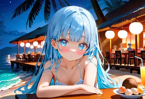 masterpiece, best quality, extremely detailed, (illustration, official art:1.1), 1 girl ,(((( light blue long hair)))), ,light b...