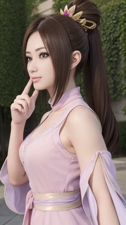 diaochan from sangoku musou 8,super realistic,hair ornaments,perfect diaochan costume,twin tailasterpiece、1 cute girl、17 year ol...