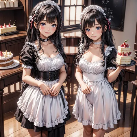 ((masterpiece、highest quality、detailed anime))、maid cafe in akihabara、(naked cute more than one:1.3、13 years old:1.3、kawaii:1.3、...