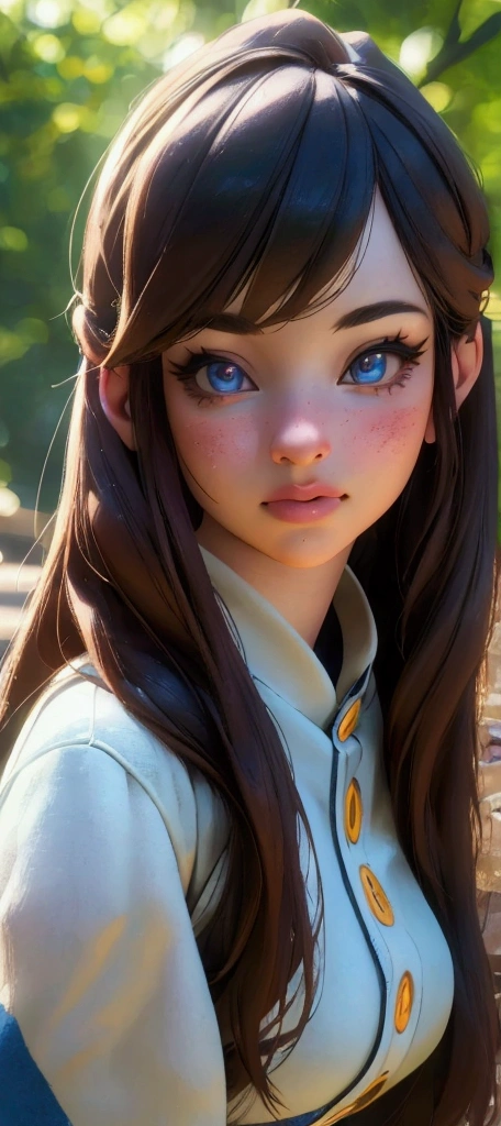 a young girl, 1girl, pokemon trainer, beautiful detailed eyes, beautiful detailed lips, extremely detailed face and portrait, long hair, long eyelashes, outdoor, vibrant colors, (best quality,4k,8k,highres,masterpiece:1.2),ultra-detailed,(realistic,photorealistic,photo-realistic:1.37),intricate details,cinematic lighting,natural lighting,warm colors,vibrant colors,fantasy,adventure,cute,charming,whimsical