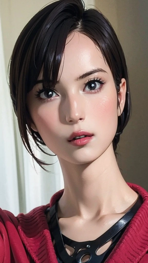 ((Beautiful Face:1.2)), Half Body,8k, Highest quality, masterpiece, Ultra-high resolution, (realism: 1.2), Original photo, (Realistic skin texture: 1.3), (Film Grain: 1.3), (Selfie angle), 1 girl, Beautiful eyes and facial details, masterpiece, Highest quality, close, Upper Body, Looking at the audience