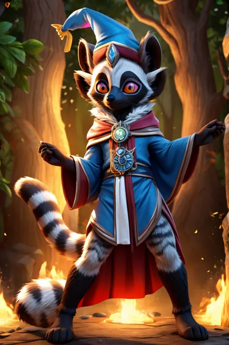 i need animal character lemur wizard 3d