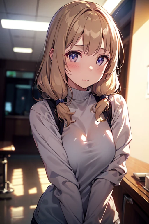 (4k, Best Quality, High Resolution: 1.1), (Realistic, Photorealistic:1.1), 1 Girl, Solo, Fine Eyes, Fine Complexion, (Look Viewer:1.2), Cute, Pure, Long Eyelashes, Upper Body, Blush, Random Clothes, Realistic Light, Realistic Shadows, [Blurred Background], Eye Focus, [Depth of Field], Professional Lighting, Photon Mapping, Radiosity, Physically based rendering, high detail, f/2.8, 200mm lens, catch light, big hairpin，full body esbian，