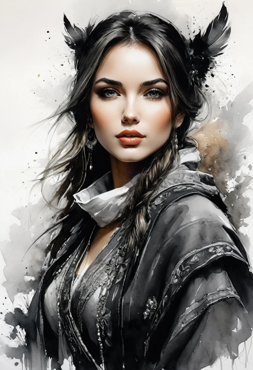 work of art, best qualityer, just a very beautiful Bulgarian woman in fashion design Clothes, ink painting style, Sofia landmark in Bulgaria, perfect poses, 
subdued colors, soft strokes, low angle, ink painting in the style of artists such as Russ Mills, sakimichan, WLOP , lazy, artgerm, 
Darek Zabrocki e Jean-Baptiste Monge, detail (Fingers, Fingers do pé), face perfect, beautiful  face, gorgeous eyes, clean eyes, realisticeyes, perfect nose, perfect lips, 
fix the eyes, fix nose, fix lips , very detailed face, detailed face
8K HDR RGB Ultra HD