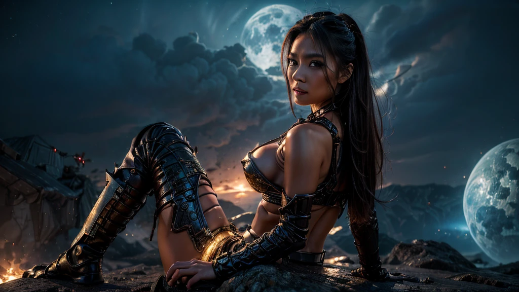 SENSUALIZED WARRIOR- ORIENTAL- SEXY WAR- 4K- HALF LIGHT- SPACE MONSTER