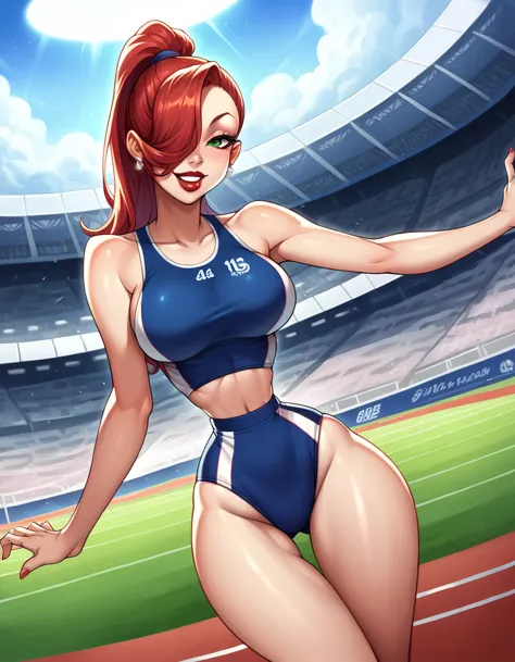 score_9, score_8_up, score_7_up, score_6_up, score_5_up, score_4_up, break, source_anime, 1girl, red hair, long hair, hair over ...