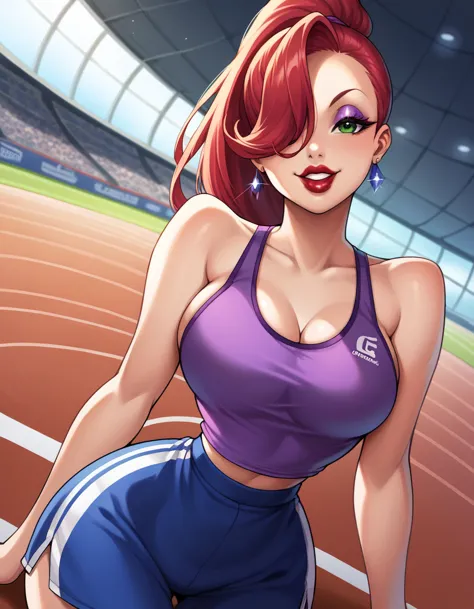 score_9, score_8_up, score_7_up, score_6_up, score_5_up, score_4_up, break, source_anime, 1girl, red hair, long hair, hair over ...