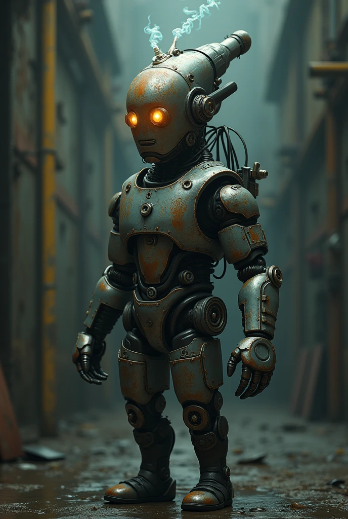 A man with a spark plug head SeaArt AI