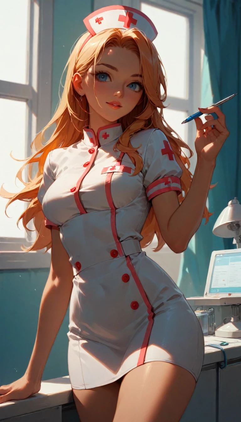 beautician 、Nurse uniform、Highest quality、masterpiece、one person&#39;s、22 years old、White skin、Expressionless、Lift the corners of your mouth、Sharp teeth、Pink Hair。Twin tails、Hair Clip、big hair clip、Cute Hair Clips、灰色Eyes、Small red cheeks and nose、Flat Chest、Small breasts、Small breasts、Dead Eyes、deadman&#39;Eyes、break、beautician 、Hospital room、Give the patient an enema、Inject the enema fluid into the patient&#39;s portal&#39;School、Blurred patient&#39;Face、The patient is male、Blurred face of a man feeling pleasure