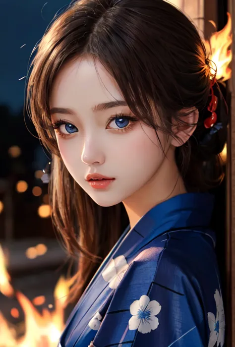 ((masterpiece, top quality, super definition, high quality)), alone, beautiful girl, shining eyes, perfect eyes, , blue theme, y...