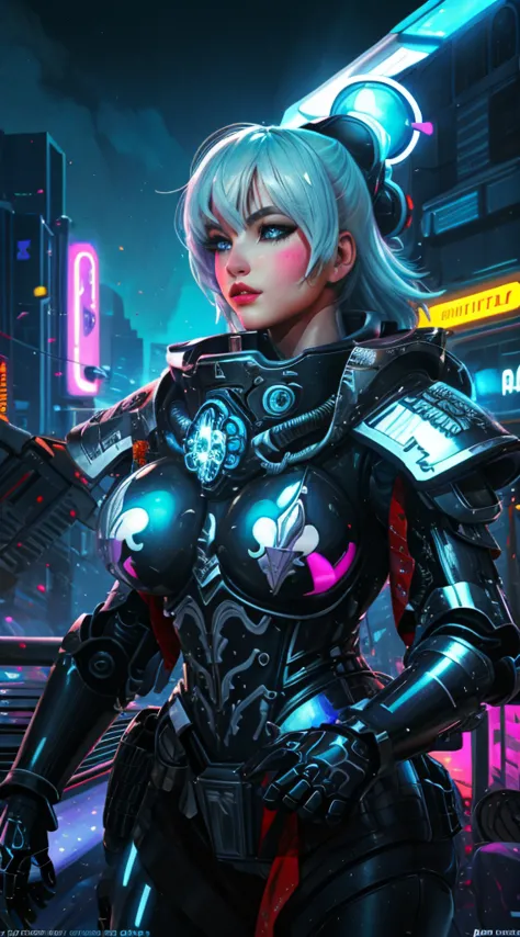 a robot girl adepta sororitas with a futuristic appearance and advanced technology, (ultra-detailed,realistic:1.37), [prostituta...