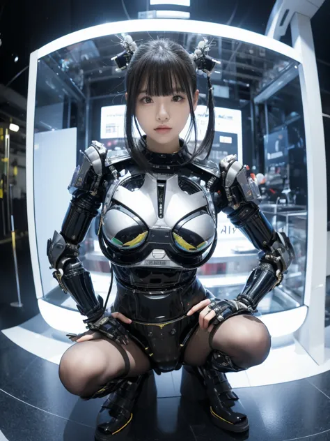 masterpiece, highest quality, very detailed, japaese アンdroid girl,portraiture,plump,thick,control panel,アンdroid,droid,mechanical...