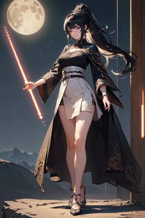 ((((high resolution, intricate details, masterpiece, 8k)))), (((beautiful, lightsabers))), ((one woman, full body, are standing)...