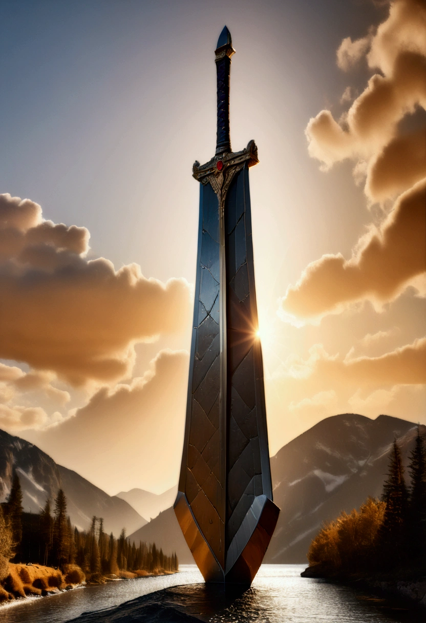 Giant Sword, (best quality, masterpiece, ultra detailed, ultra high res, photorealistic, raw photo, absurdres, absolutely resolution:1.3), detailed background,