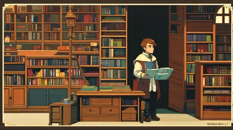 the librarian guy concept. middle ages