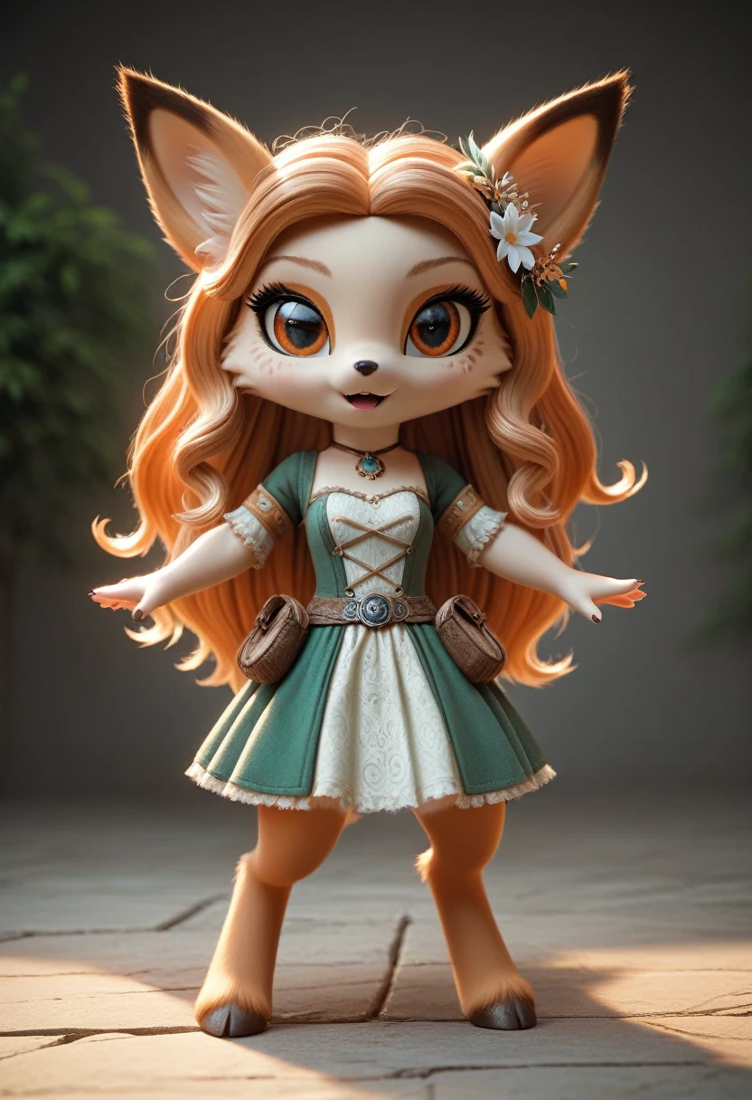 Anthropomorphic feminine fox-satyr enchantress. Official Art – An Award-Winning Digital Masterpiece In 4K Ultra HD, Extreme Detail And Intricate Realism. Symmetrical Face. This Concept Art Brought To Life By The Hands Of Artists Like Wlop & Artgerm In A Stunning 2D Vector Illustration. Background Is A Panoramic Vista.
