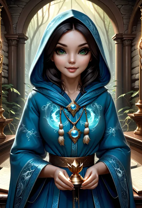 Anthropomorphic female grasshopper mage. Official Art – Charecter profile. An Award-Winning Digital Masterpiece In 4K Ultra HD, ...