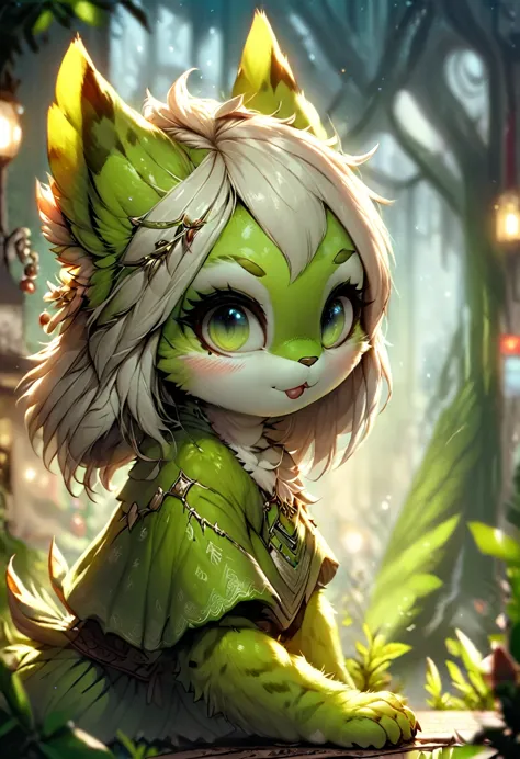 anthropomorphic female grinch grasshopper mage. official art – charecter profile. an award-winning digital masterpiece in 4k ult...