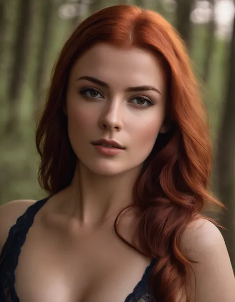 irina_meier, red hair, portrait, realistic,, ((sharp face, detailed face, realistic face, naturtal skin, realistic skin, detaile...