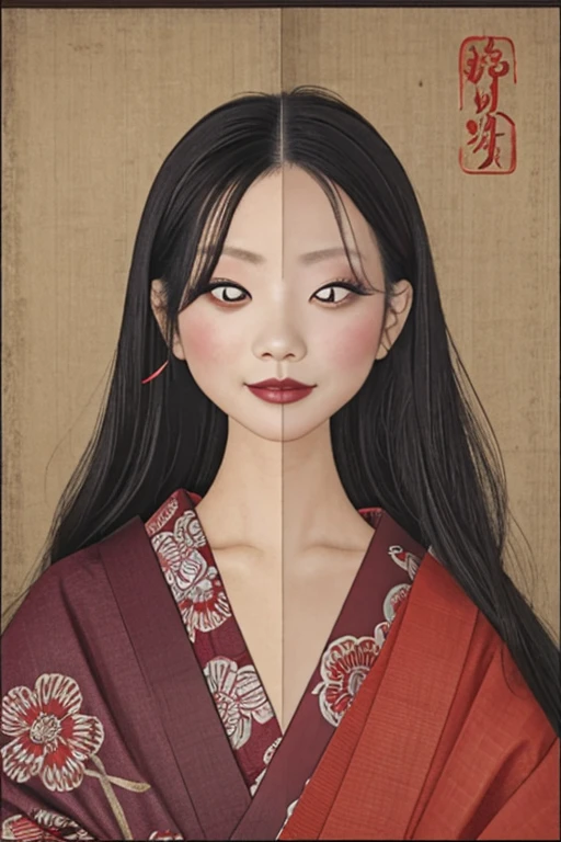 Slit-mouthed woman, 
add_detail:1, add_detail:0, add_detail:0.5,
((Masterpiece))
Edo period,
Kuchisake Onna,
Japanese urban legend,