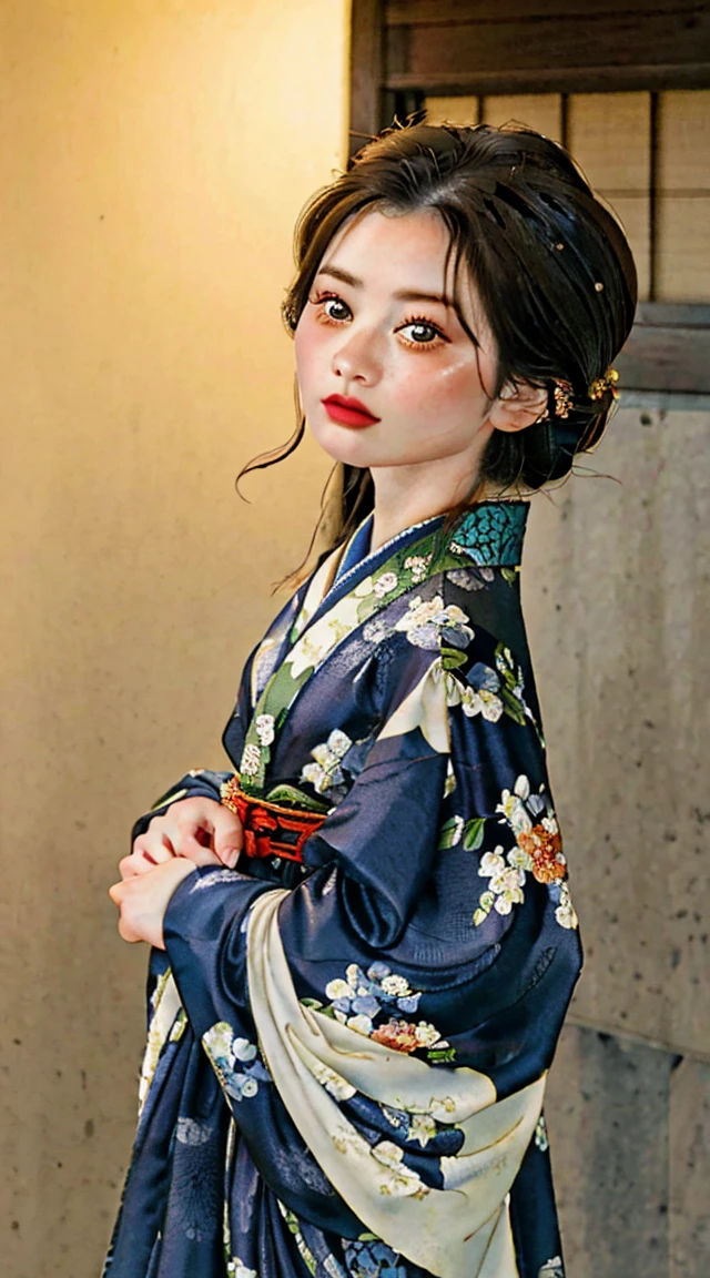 A slit-mouthed woman, extremely detailed, beautiful detailed eyes, beautiful detailed lips, extremely detailed face, long eyelashes, beautiful kimono, mysterious expression, Edo period, Japanese urban legend, photorealistic, 8K, masterpiece, ultra-detailed, (best quality:1.2), (realistic:1.37), (photo-realistic:1.37), cinematic lighting, moody lighting, dramatic shadows, muted color palette, traditional Japanese art style, highly detailed, hyper-realistic, film grain, cinematic composition