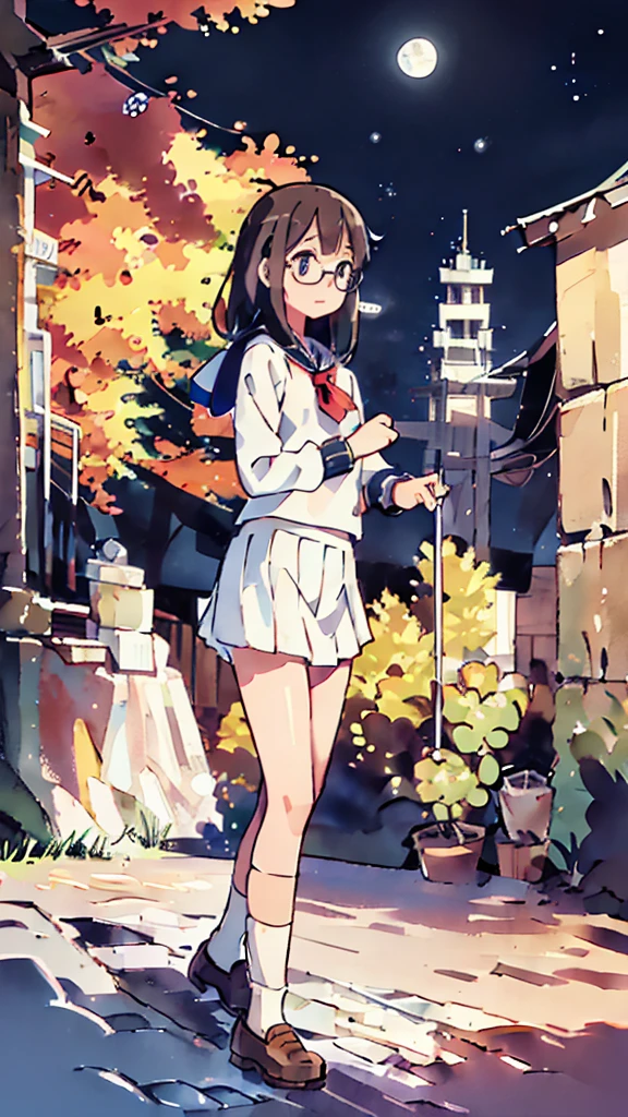 Seaside、Sanctuary、Dazzling Light、Many towers in the distance、Big Moon、metropolis、Tall buildings、Looking up at the stars、water、Midnight、Moon、Blue light、sky、sea、Nsfw、masterpiece, high quality, 4K, HDR,, Stable Diffusion prompt:  schoolgirl with short、brown hair and red-framed glasses, wearing a white blouse and navy skirt, white panties visible, navy socks and brown loafers, in a state of arousal and trembling with sexual climax,simple illustration style, In a nichijou (everyday life) Setting Image generation AI model used: Stable Diffusion (eleet- model)

id: i2