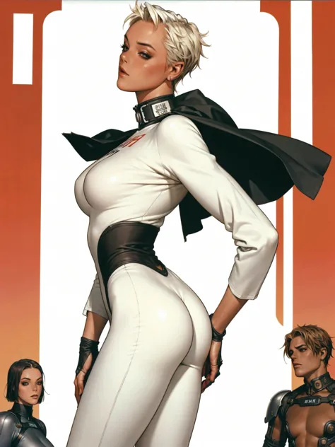 (((brigitte nielsen))), (((back view))), (((perfect ass))), ((( soldier suit ))), (((white short haircut))), (((russian girl))),...