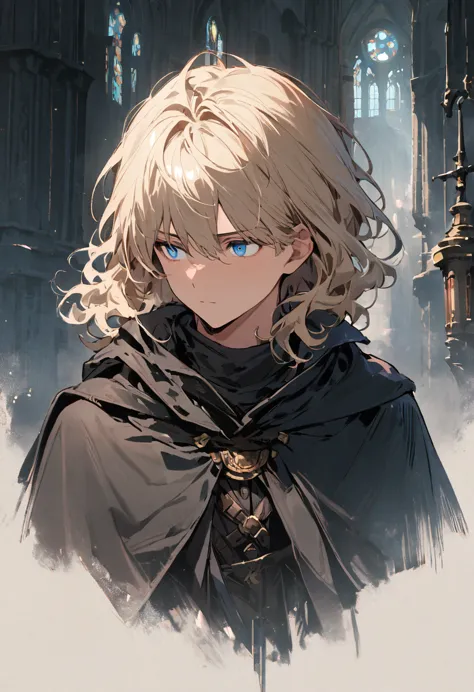 masterpiece, expressive eyes, perfect face, best quality, 1boy, male focus, solo focus, adult, fighter, echo knight, light blue ...