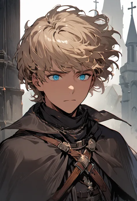 masterpiece, expressive eyes, perfect face, best quality, 1boy, male focus, solo focus, adult, fighter, echo knight, light blue ...