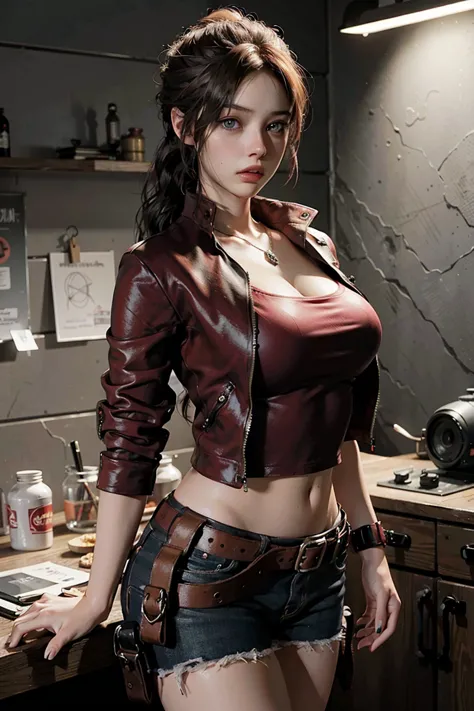 a stunning ultra high quality artwork, ultra realistic masterpiece, 8k , vivid colors, hdr,  in ultra-hd, claire redfield from r...