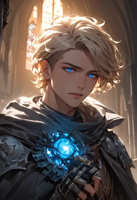 masterpiece, expressive eyes, perfect face, best quality, 1boy, male focus, solo focus, adult, fighter, echo knight, light blue ...