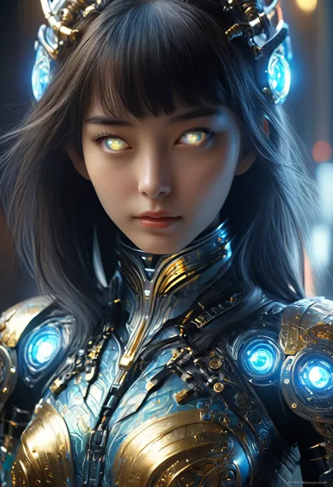 (Best Quality, 4K, 8K, High Resolution, Masterpiece: 1.2), (Super Detailed, Realistic, Photorealistic:1.37), A woman in futurist...