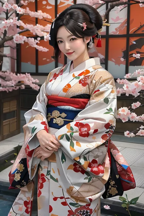 ebaikohi, the lady in kimono