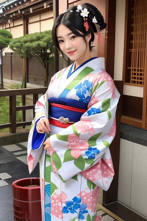 Ebaikohi, the Lady in Kimono