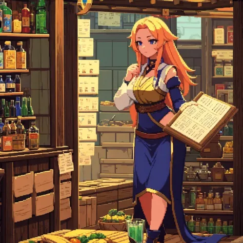 concept of a female merchant in the guild