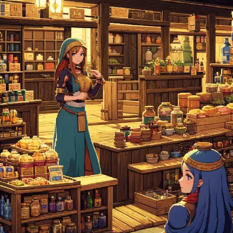 concept of a female merchant in the guild