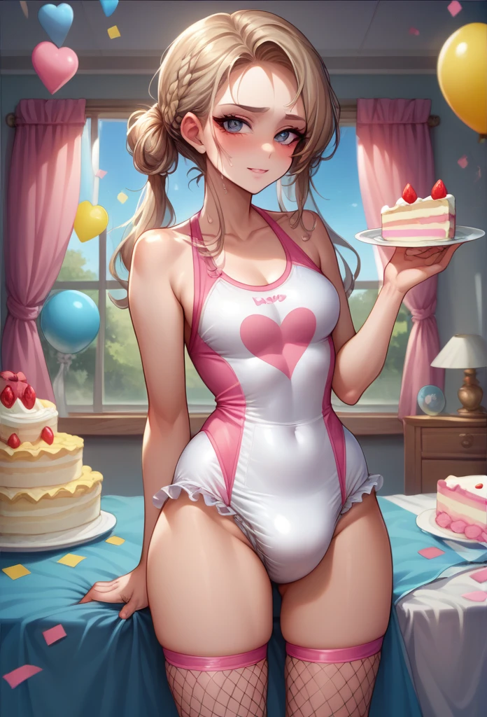 (2 girls ), body , body pequeño, Alone, ridiculously small swimsuit, blush intricate swimsuit, full-face rubor, ashamed, posing like a model, nice beach in the backgroundA,confident mommydom wearing a big bulbous puffy diaper, heart emojis, bedroom, fishnet stockings, pretty eyes, seductive, flirty, colorful, puffy dress,  room, diapers, confetti, cake,Black Silk,swimsuit,Big kindergarten