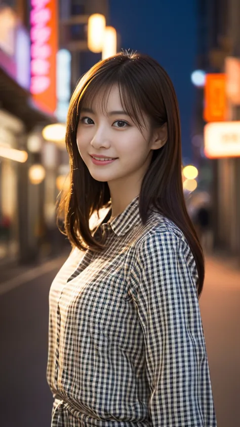 1 person, (wearing a checked orange blouse:1.2), beautiful japanese actresses,
(raw photos, highest quality), (realistic, photor...