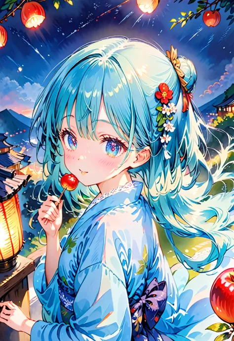 masterpiece, best quality, extremely detailed, (illustration, official art:1.1), 1 girl ,(((( light blue long hair)))), ,(((( li...