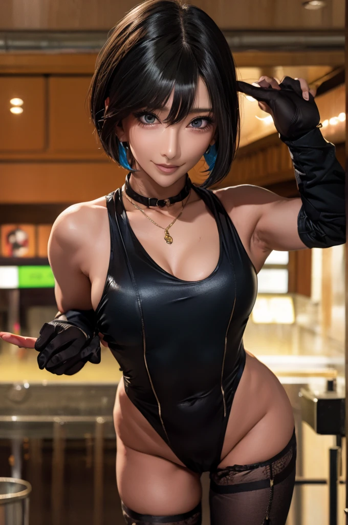 (Highest quality), Realistic, Gal,Sea of night,Sea of night辺,whole body,(((Big Breasts:1.2))),Sweat in the valley,Wet body,masterpiece,Accurate Human Anatomy,Realistic expression,,Become very clear,(short hair,Sharp bangs)Black panties,Fleshy crotch,(((Highest quality,Highest quality,8k images)))Blue Hair,Sexy pose,Evangelion Cosplay(Plug Suit)